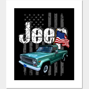 Jeep Gladiator J series Jeepcar JEEP Flag Posters and Art